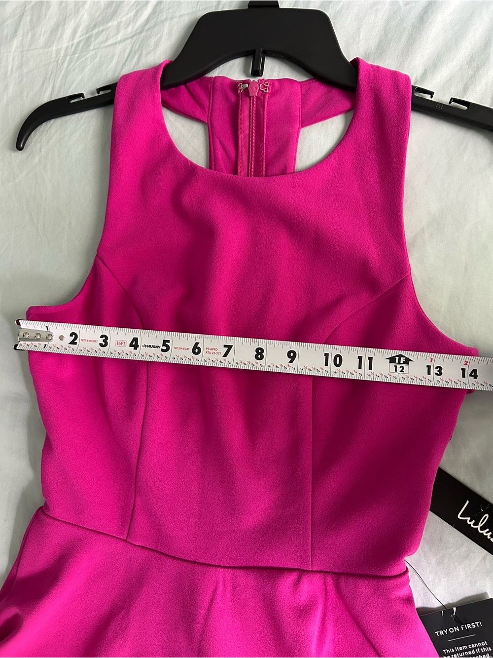 Lulus Call Back Fuchsia Pink Backless fit and flare Skater mini Dress size S - Picture 7 of 12